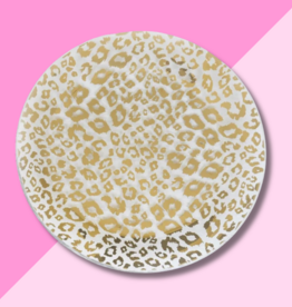 Annie Glass Round Plate - Cheetah