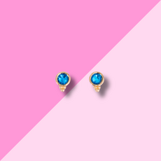 Gresham Jewelry Fortuna Studs - Blue Topaz
