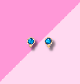 Gresham Jewelry Fortuna Studs - Blue Topaz