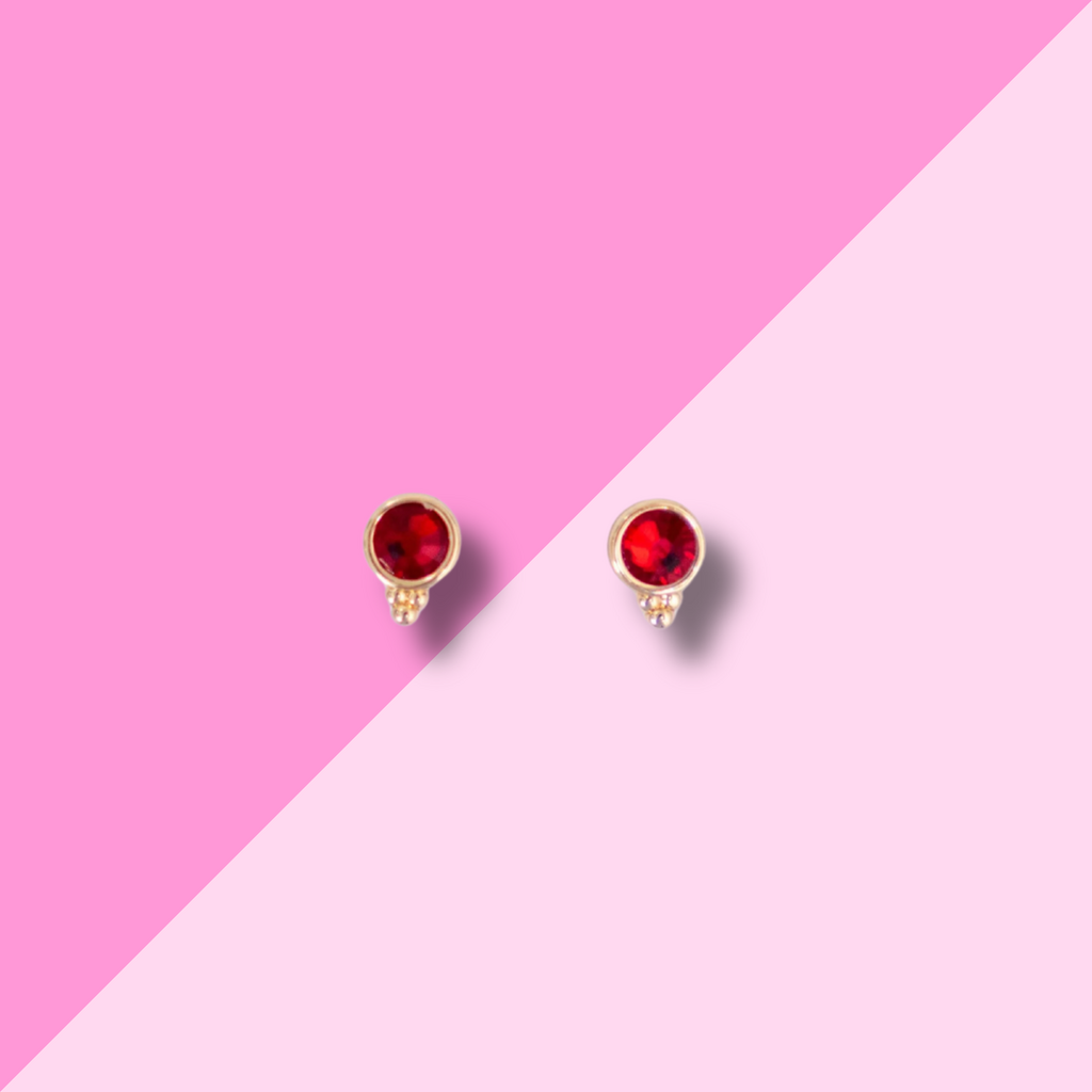 Gresham Jewelry Fortuna Studs - Ruby