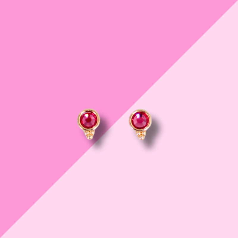 Gresham Jewelry Fortuna Studs - Rose Quartz