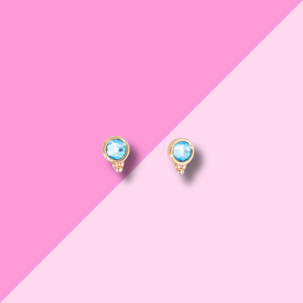 Gresham Jewelry Fortuna Studs - Aquamarine
