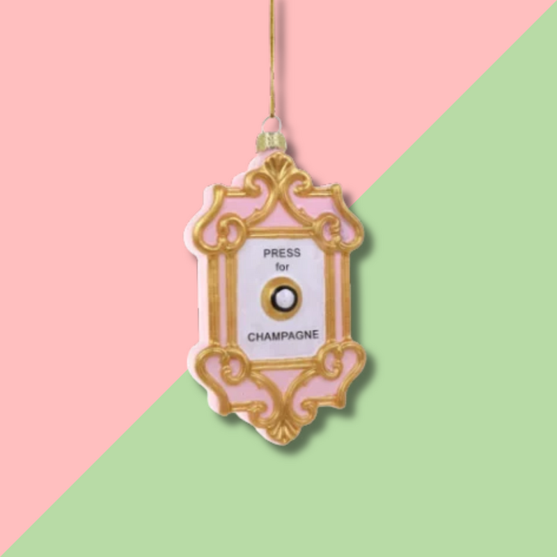 Champagne Button Ornament