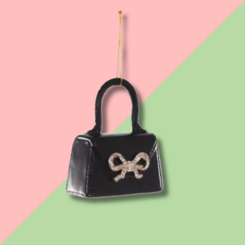 Black Bow Bag Ornament