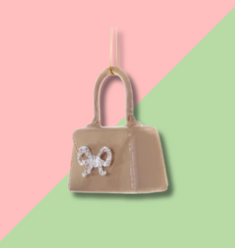 Beige Bow Bag Ornament