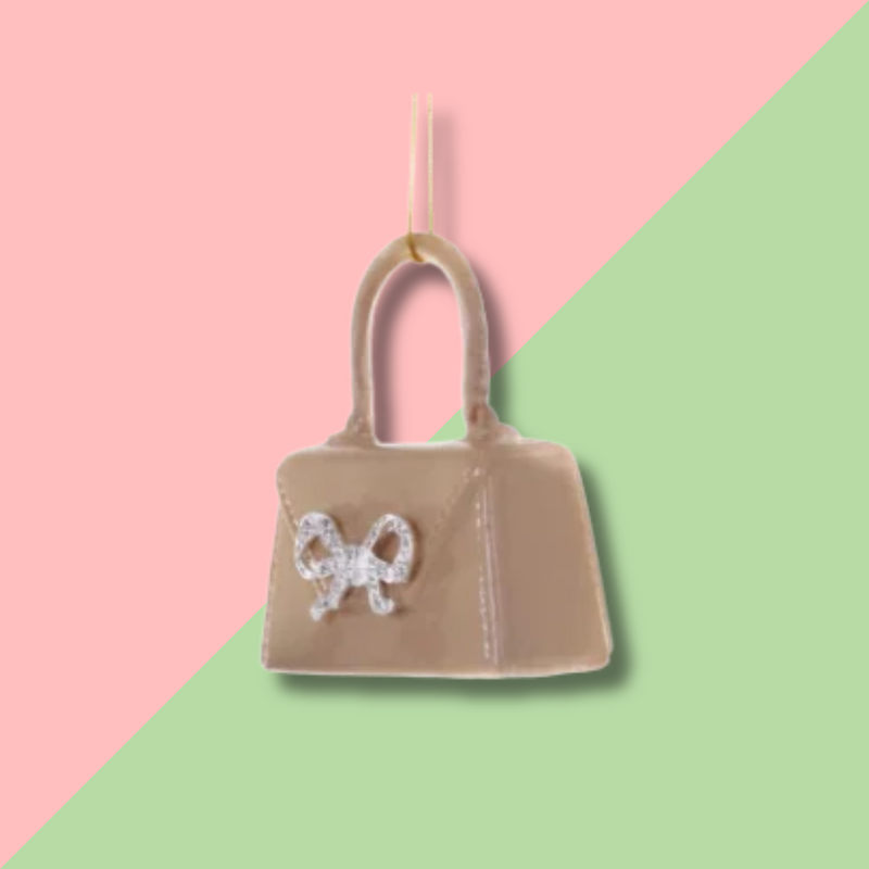 Beige Bow Bag Ornament