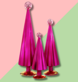PLEATED TREE - FUCHSIA PINK 12IN