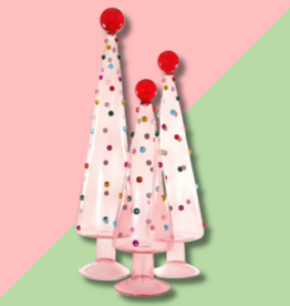 Decorated Dotted Tree Pink - 13in