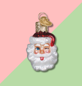 Mini Winking Santa Ornament