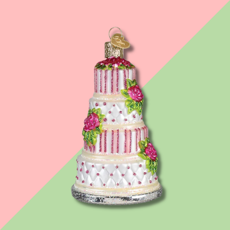 Elegant Wedding Cake Ornament