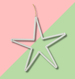 Giant Faux Pearl Beaded Star Ornament