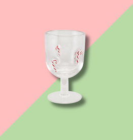 Candy Cane Wine Goblet