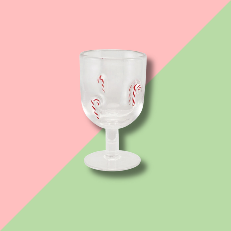 Candy Cane Wine Goblet