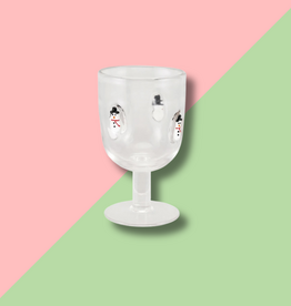 Snowman Icon Wine Goblet