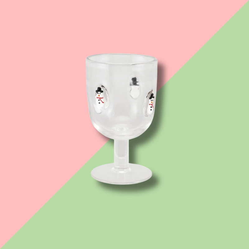 Snowman Icon Wine Goblet