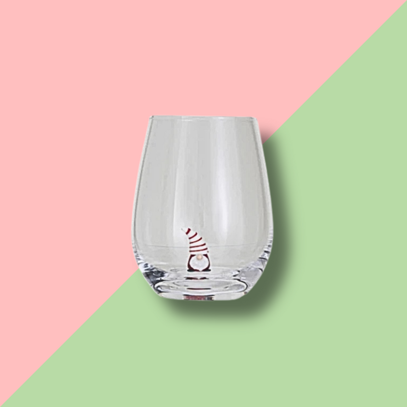 Stemless Figure Wine Glass w/ Gnome
