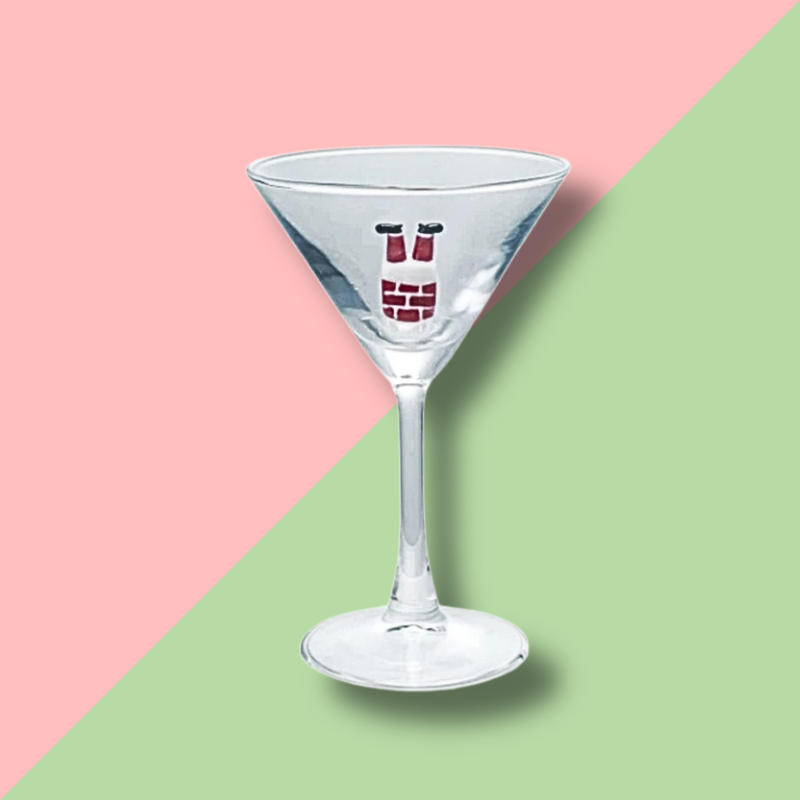 Martini Glass Chimney Holiday Icon Inside