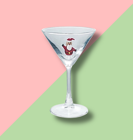 Martini Glass Santa Holiday Icon Inside