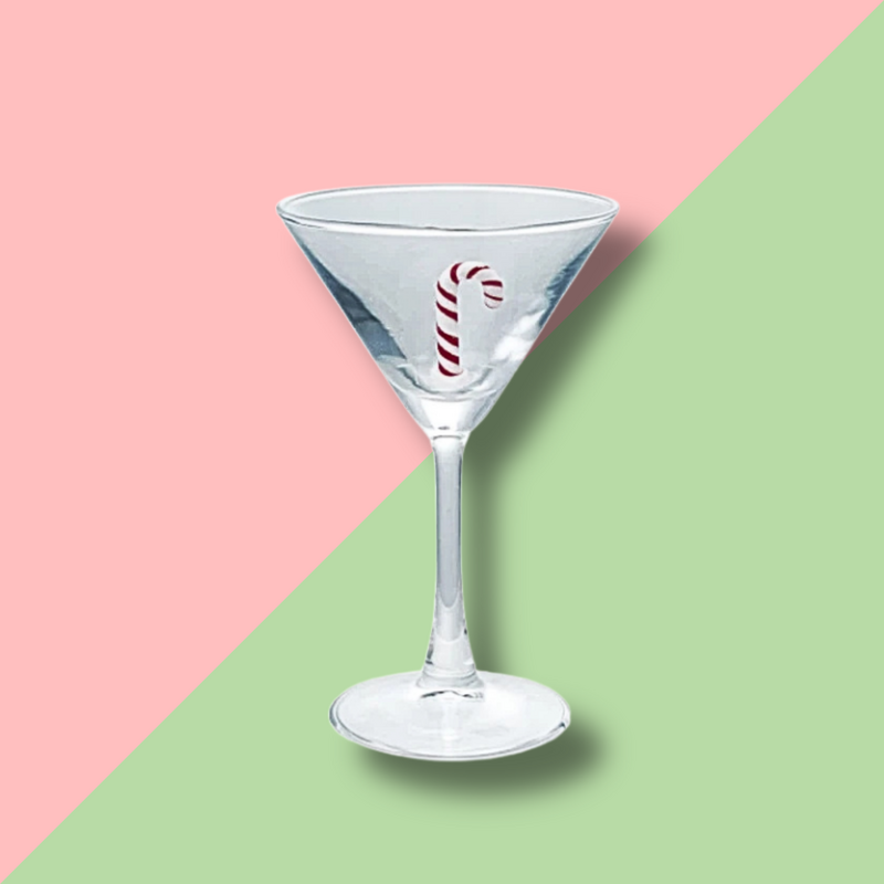 Martini Glass Candy Cane Icon Inside