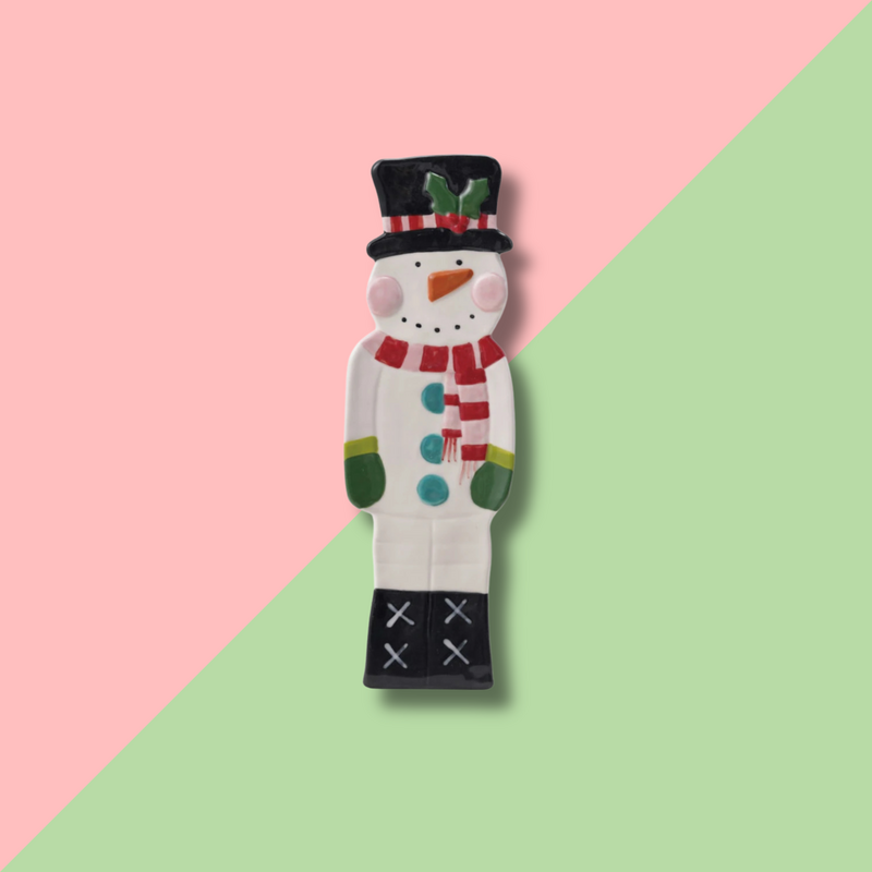 Stoneware Snowman Shaped Dish