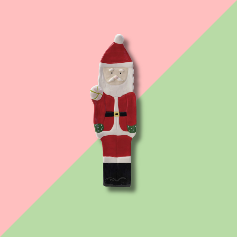 Stoneware Santa Shaped Dish