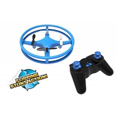 MINDSCOPE Flying Quadcopter Disc with LED Lights & Remote Control - Blue