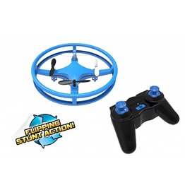 MINDSCOPE Flying Quadcopter Disc with LED Lights & Remote Control - Blue