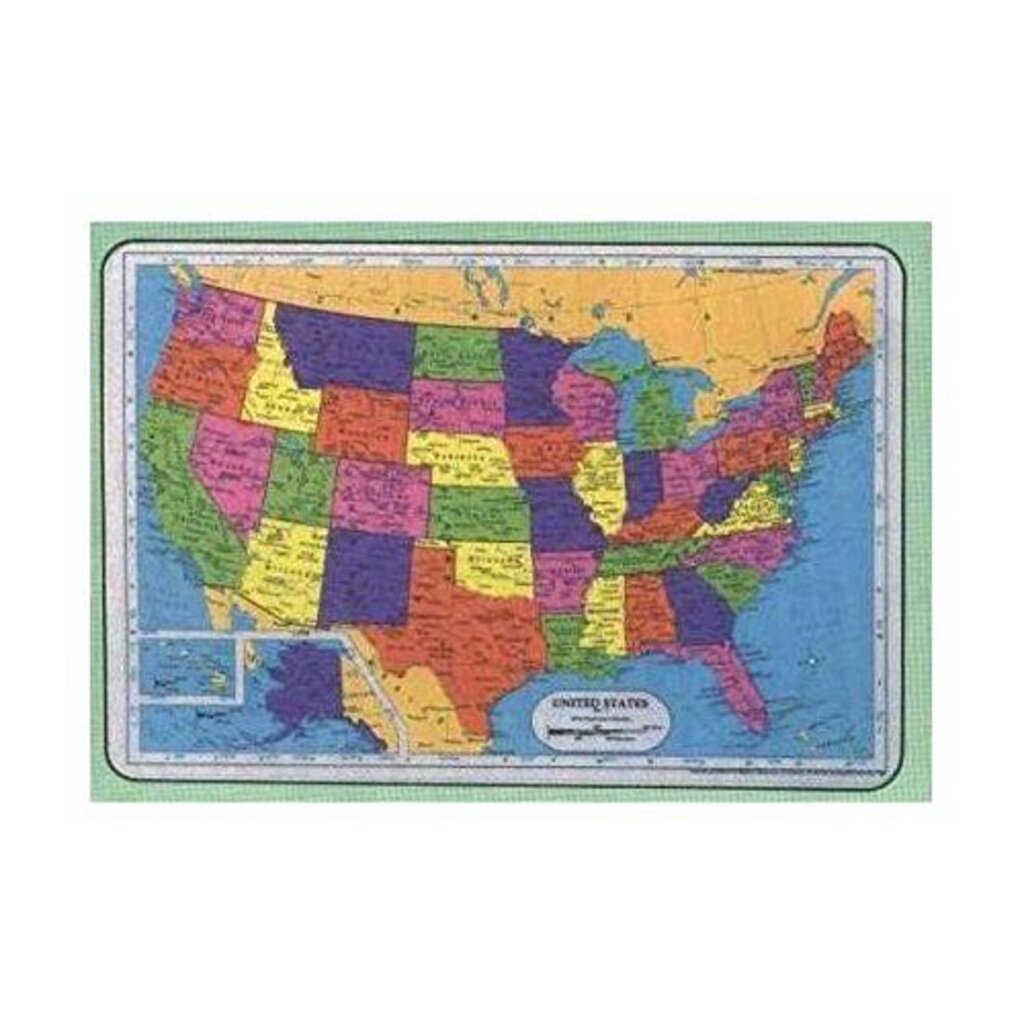 M RUSKIN PLACEMAT - USA MAP