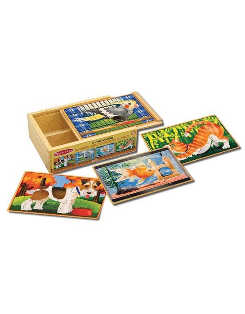 Pets Wooden Jigsaw Puzzles In A Box Brainyzoo Toys Melissa Doug Pets Wooden Jigsaw Puzzles In A