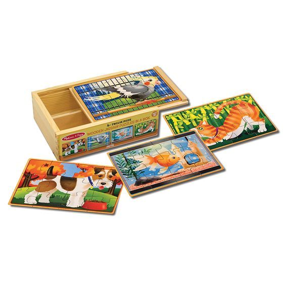 Pets Wooden Jigsaw Puzzles in a Box - BrainyZoo Toys