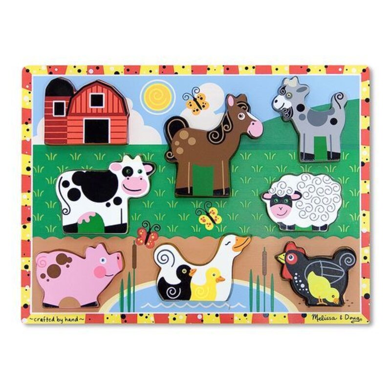 MELISSA & DOUG Farm Chunky Wood Puzzle 2+