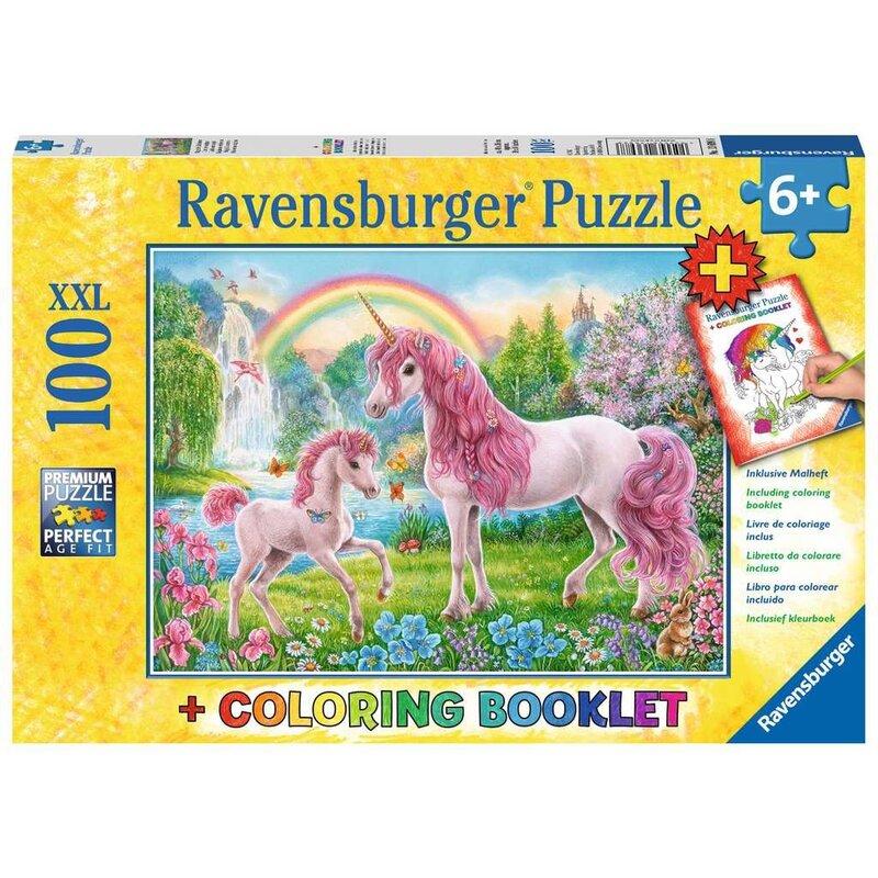 RAVENSBURGER 100pc Magical Unicorns + Coloring Book