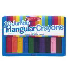 MELISSA & DOUG Jumbo Triangular Crayons (10)