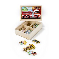 MELISSA & DOUG Vehicle Puzzles in a Box