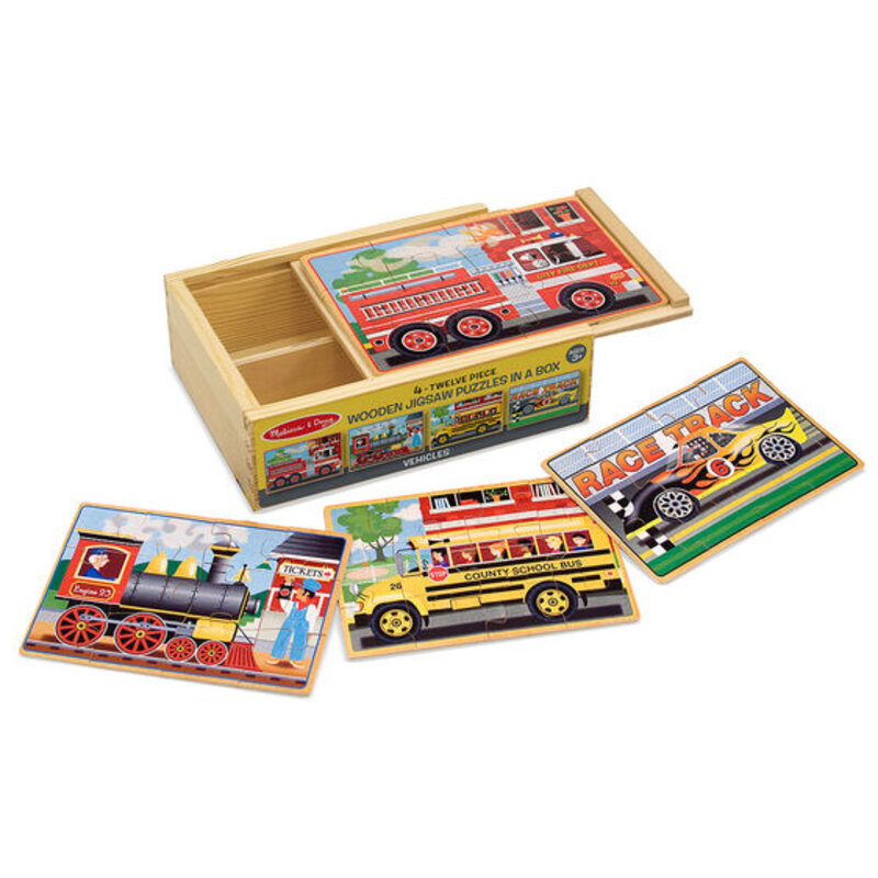 MELISSA & DOUG Vehicle Puzzles in a Box