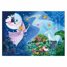 DJECO 36pc Silhouette Puzzles The Fairy And The Unicorn