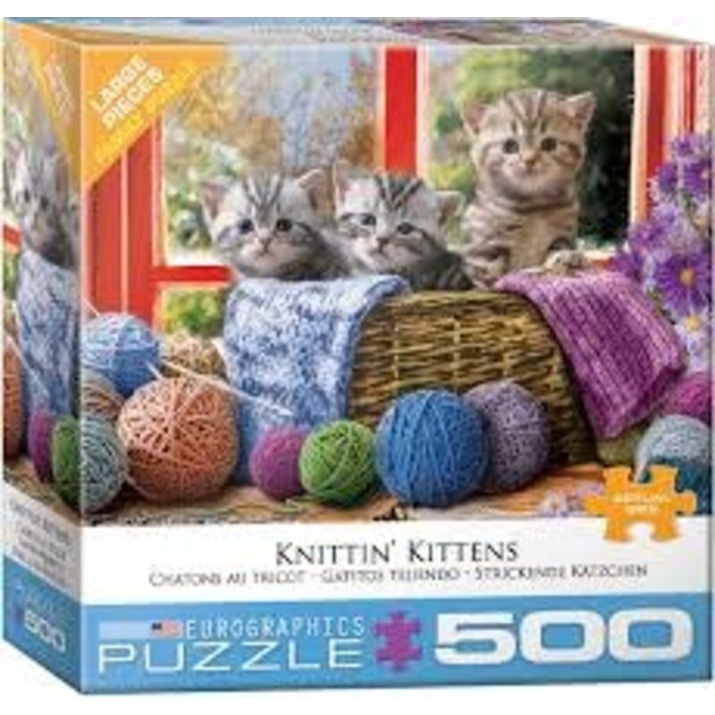 EUROGRAPHICS 500pc Knittin' Kittens