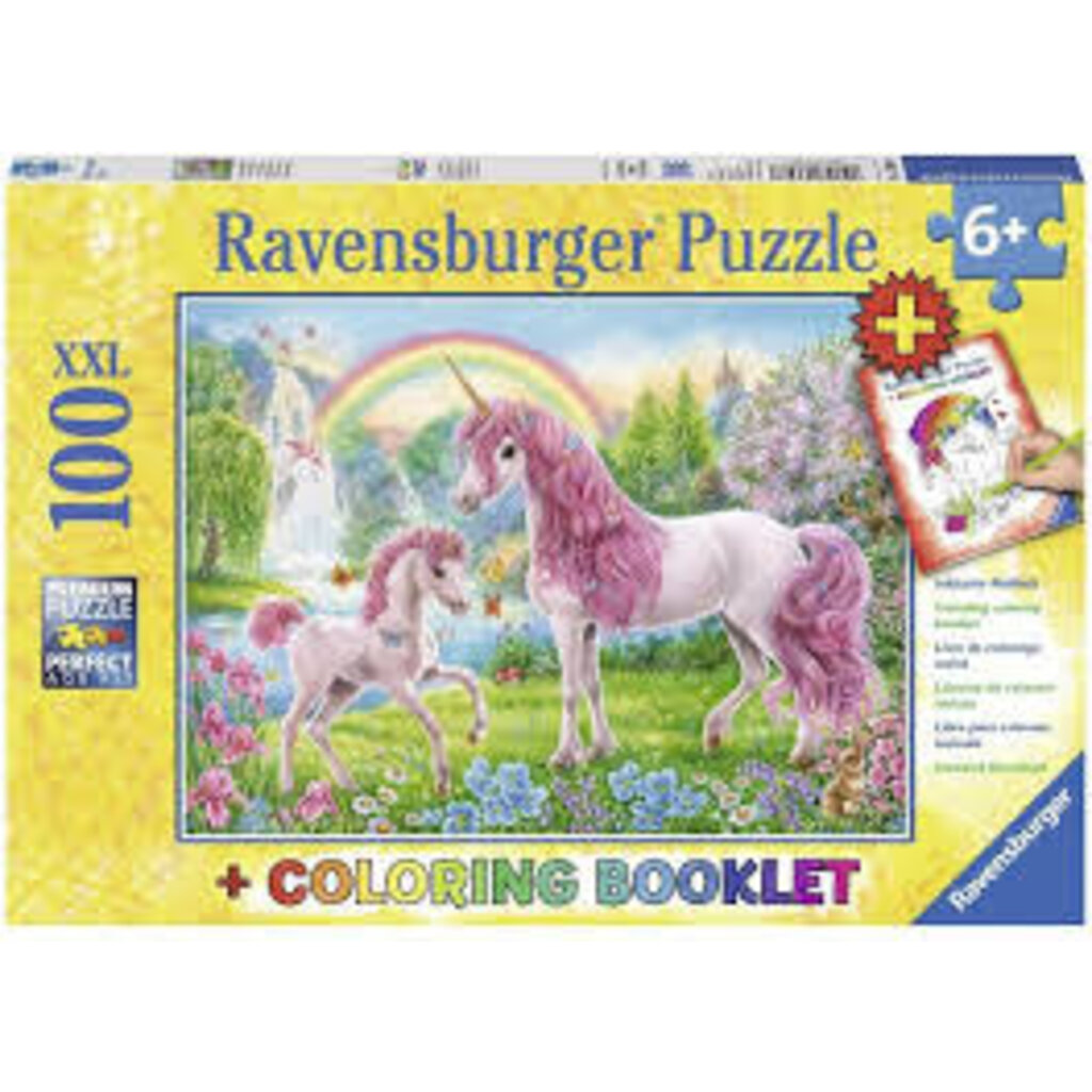 RAVENSBURGER 100pc Magical Unicorns + Coloring Book