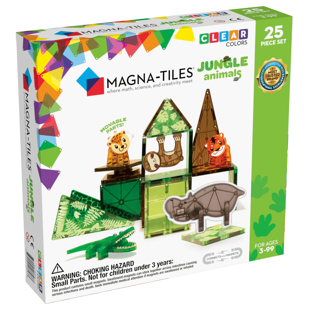 VALTECH Magna-Tiles Jungle Animals 25 Piece Set