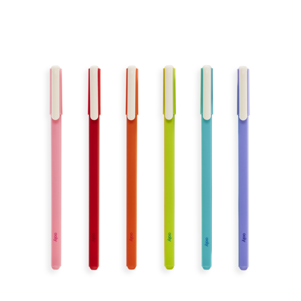 OOLY Fine Line Colored Gel Pens Set of 6