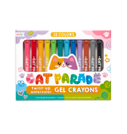 OOLY Cat Parade Watercolor Gel Crayons Set of 12