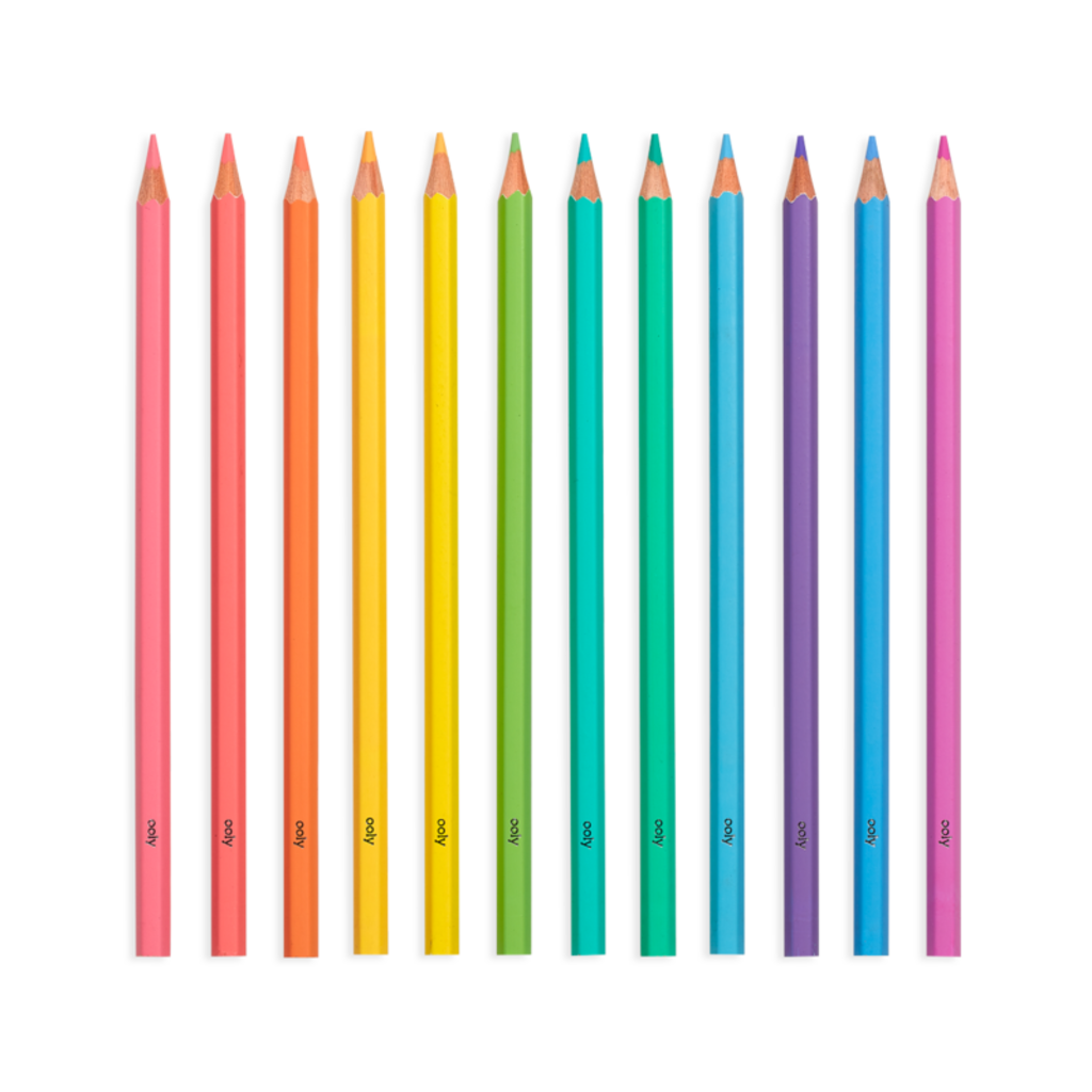 Pastel Hues Colored Pencils-Set of 12 - BrainyZoo Toys