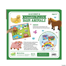MINDWARE My First Wooden Farm Puzzle Discontinued