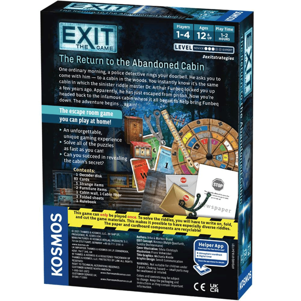 THAMES & KOSMOS Exit: The Return To The Abandoned Cabin