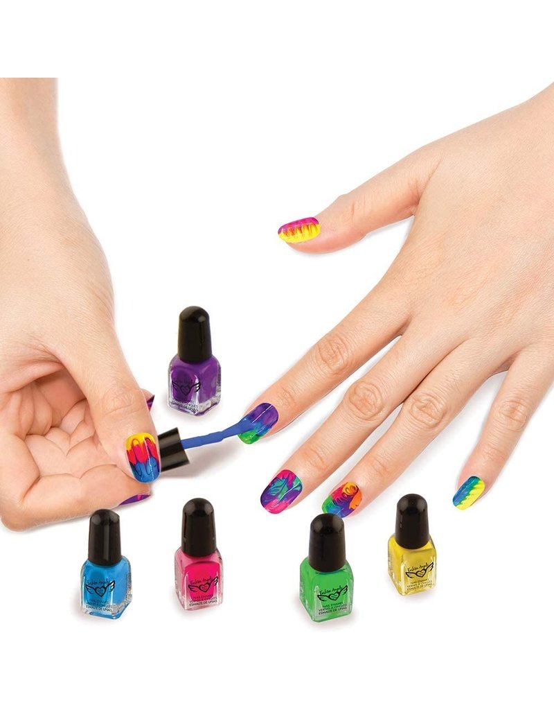 Neon Tie Dye Nail Design Kit - BrainyZoo Toys