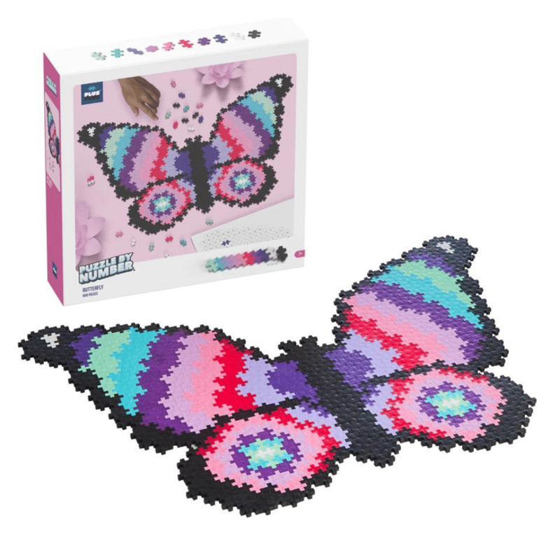 PLUS PLUS Plus Plus Puzzle by Number - Butterfly - 800 pc