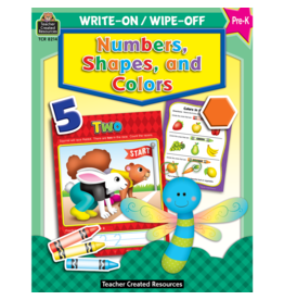 Teacher Created Resources NUMBERS, SHAPES AND COLORS PREK  WIPE OFF