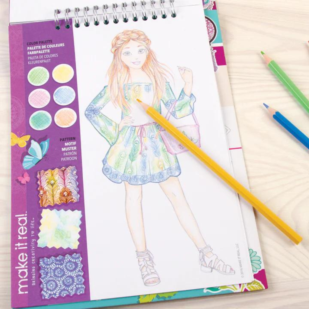 MAKE IT REAL Fashion Design Sketchbook: Blooming Creativity