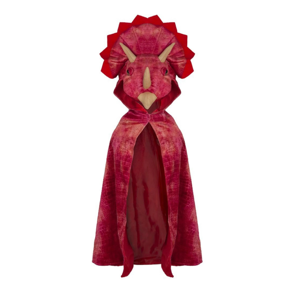 CREATIVE EDUCATION Triceratops Hooded Cape, Red