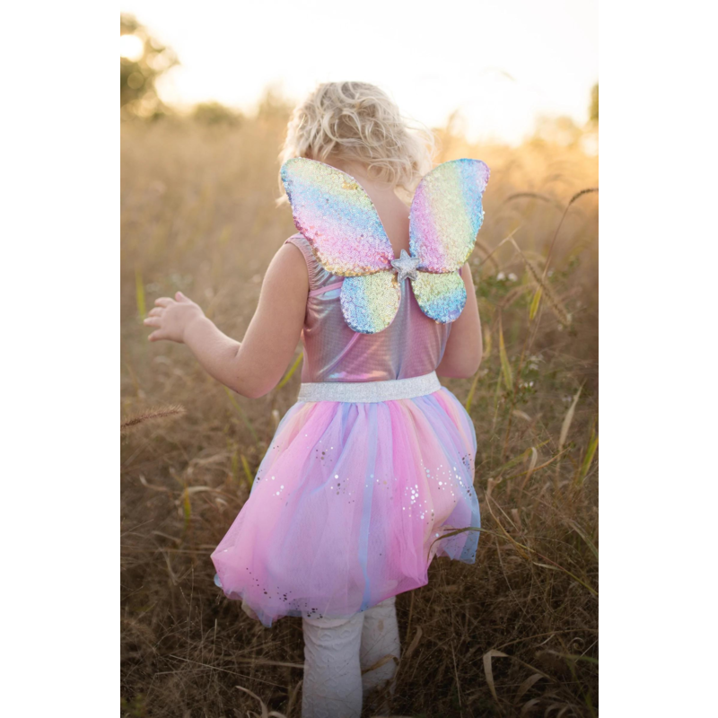 CREATIVE EDUCATION Rainbow Sequin Skirt w/ Wings & Wand